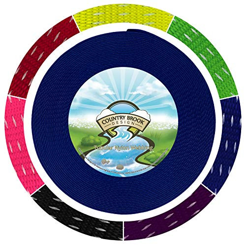 Country Brook Design - 1 Inch Climbing Spec Tubular Nylon Webbing (Royal Blue, 10 Yards)