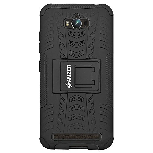 AMZER Impact Resistant Hybrid Warrior Case for Asus Zenfone Max ZC550KL (5.5 inch) - Black