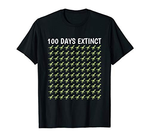Dinosaur T-Rex 100 Days Of School Shirt Boy Girl Gift