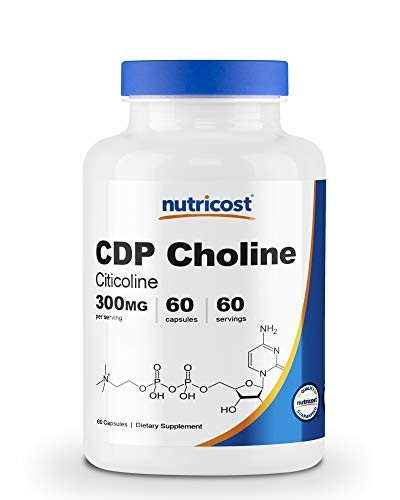 Nutricost CDP Choline (Citicoline) 300mg, 60 Vegetarian Capsules - Non-GMO, Vegetarian Friendly, Gluten Free 