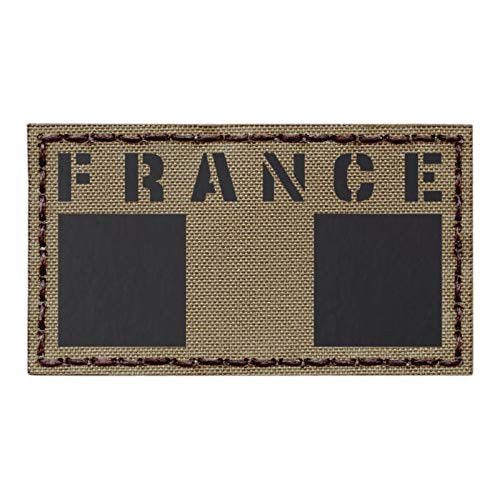 IR Tan France Flag French Drapeau Coyote Brown 2x3.5 IFF Infrared Tactical Morale Hook-and-Loop Patch IR Tan France Flag French Drapeau Coyote Brown 2x3.5 IFF Infrared Tactical Morale Hook-and-Loop Patch