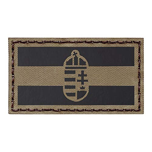 IR Tan Hungary Flag Magyarország Coyote Brown 2x3.5 IFF Infrared Tactical Morale Fastener Patch IR Tan Hungary Flag Magyarország Coyote Brown 2x3.5 IFF Infrared Tactical Morale Fastener Patch