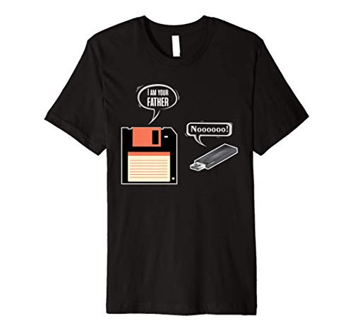 USB Floppy Disk I Am Your Father Computer T-Shirt Geek Tee