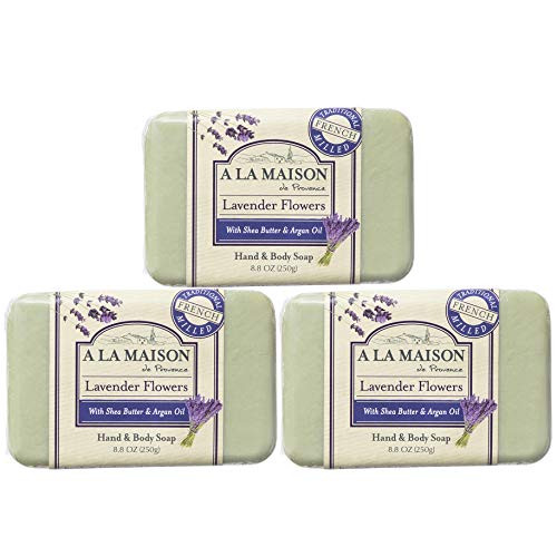 A La Maison Lavender Flower Bar Soap 8.8 Oz (3 Pack)