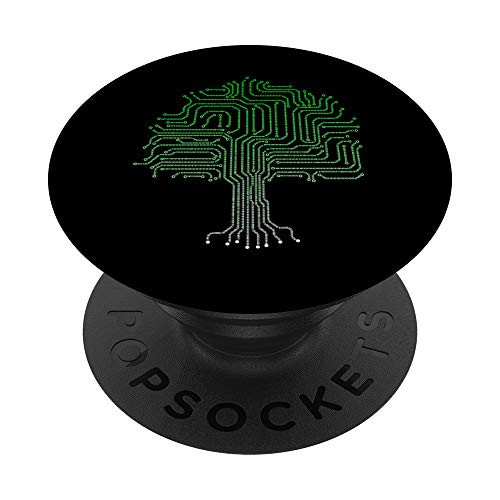 Binary Tree Computer Nerd Coder Programmer IT Geek PopSockets PopGrip: Swappable Grip for Phones  and  Tablets