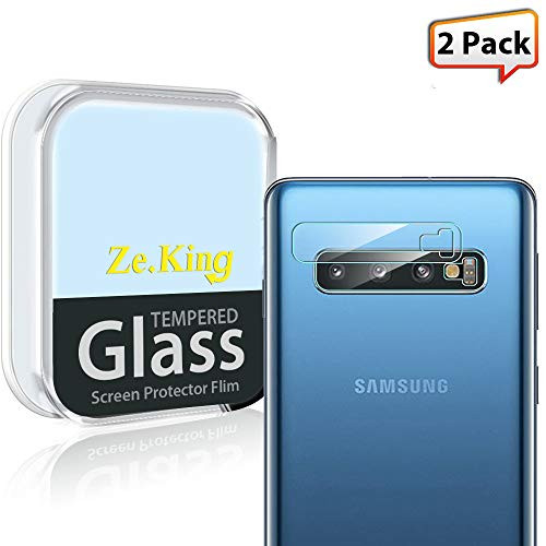 [2-Pack] Galaxy S10 Plus Camera Lens Tempered Glass Screen Protector, Zeking 0.33mm 2.5D Edge 9H Hardness [Anti Scratch][Anti-Fingerprint] Bubble Free, Lifetime Replacement Warranty