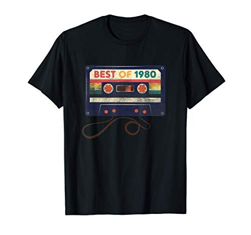 Best Of 1980 Shirt Vintage 41st Birthday Gift Cassette Tape T-Shirt