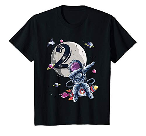 Kids 2 Years Old Birthday Boy Astronaut Gifts Space 2nd B-Day T-Shirt
