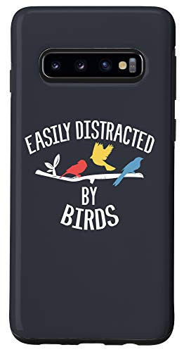 Galaxy S10 Easily Distracted By Birds Funny Bird Lover Bird Watching Case