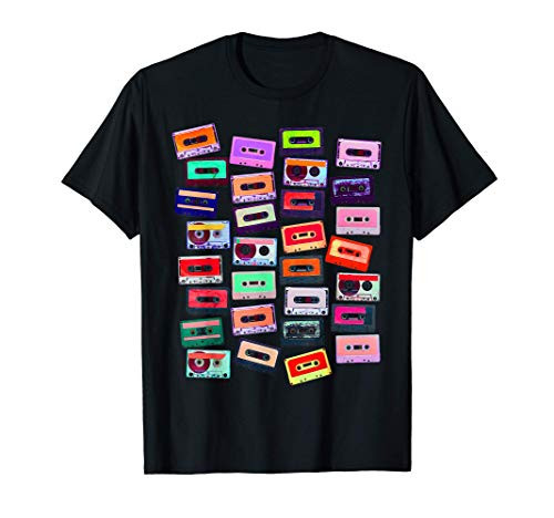Cassette Tapes Mixtapes 1980s Radio Music Graphic Remix T-Shirt