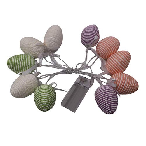 FIgures 4.9ft 10 Easter Eggs LED String Lights, Battery Operated Decoration Fairy String Lights, Easter Decoration Easter Eggs Lights for Easter Spring Party Indoor Outdoor Birthday Bedroom Decor