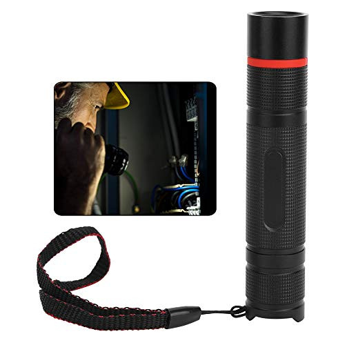 Ichiias Strong Light LED Flashlight, Torch, 5 Modes for Outdoor Cycling Camping Mountain Climbing(Black)