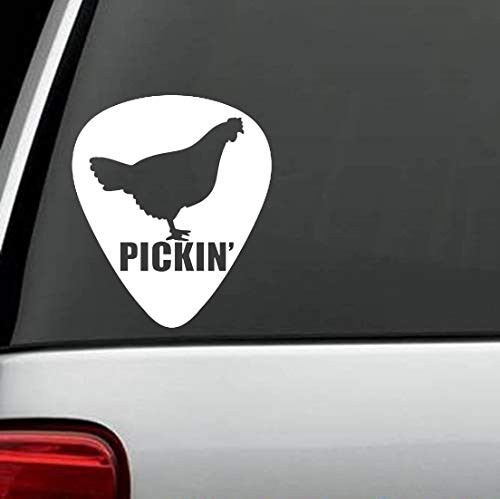 Tamengi G1064 Chicken Pickin' Guitar Pick Shape Decal Sticker