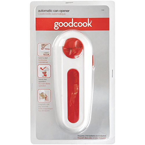 Bradshaw 11808 Good Cook Automatic Can Opener White/Red