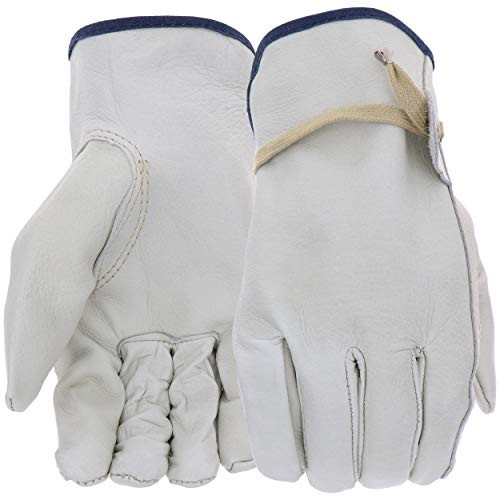 West Chester 84055 Premium Grain Cowhide Leather Unlined Driver Work Gloves: Large, 1 Pair