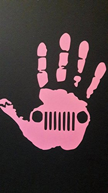 Jeep Wave Vinyl Decal Sticker|PINK|Cars Trucks Vans SUV Jeeps Laptops Wall Art|5.5" X 5"|CGS577 Jeep Wave Vinyl Decal Sticker|PINK|Cars Trucks Vans SUV Jeeps Laptops Wall Art|5.5" X 5"|CGS577