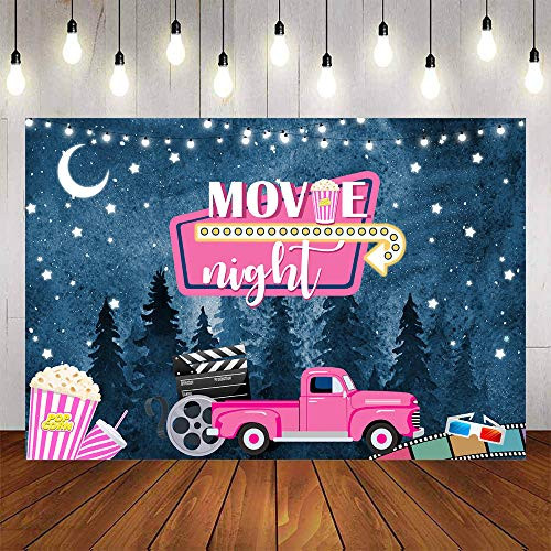 Avezano Movie Night Birthday Backdrop 7x5ft Night Sky Star Moon Decoration Happy Birthday Dress-up Party Supplies Family Movie Night Party Dessert Table Banner Avezano Movie Night Birthday Backdrop 7x5ft Night Sky Star Moon Decoration Happy Birthday Dress-up Party Supplies Family Movie Night Party Dessert Table Banner