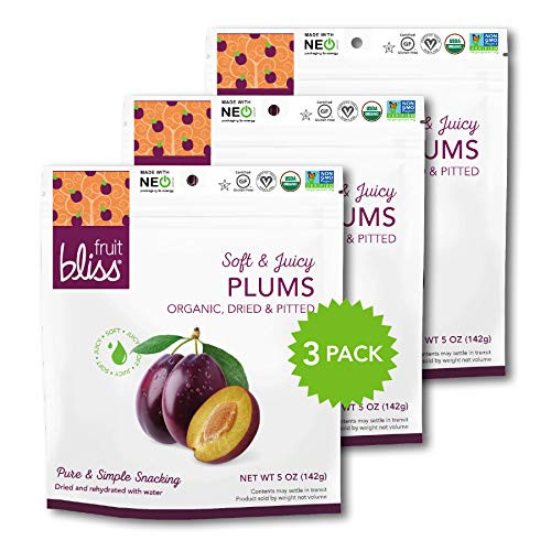 Organic Plum Dried Fruit Snacks, Soft and Juicy Dried Plums - Sun-Dried Plums On the Go Snacks, Pitted Plums Organic Fruit Snacks - Non-GMO, Gluten-Free, Vegan Plum Snacks (3 Pack - 5 oz. each) Organic Plum Dried Fruit Snacks, Soft and Juicy Dried Plums - Sun-Dried Plums On the Go Snacks, Pitted Plums Organic Fruit Snacks - Non-GMO, Gluten-Free, Vegan Plum Snacks (3 Pack - 5 oz. each)