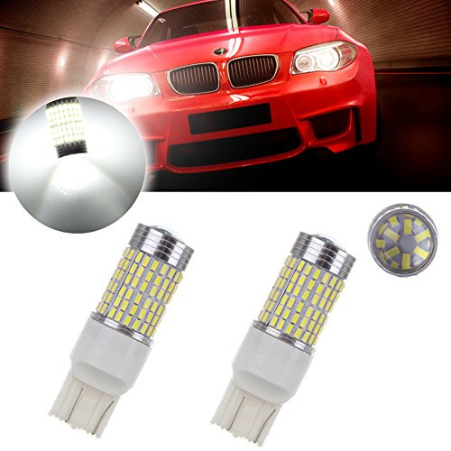 cciyu 2X White 144Chipsets 7443 LED Bulbs 7440 7441 7444 992 with Projector Replacement Replacement fit for Backup Reverse Lights
