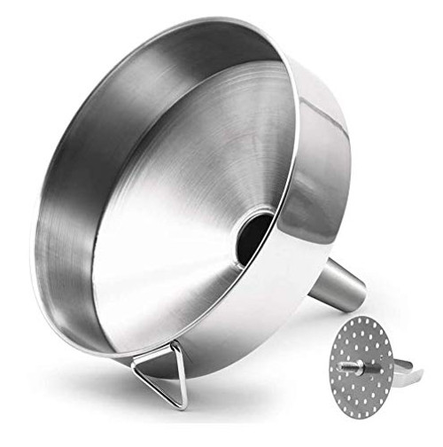 Super Large Stainless Steel Large Funnel with Detachable Strainer/Filter for Cooking Oil and Transmission Liquid and Powder, Food Grade Metal Kitchen Funnels Super Large Stainless Steel Large Funnel with Detachable Strainer/Filter for Cooking Oil and Transmission Liquid and Powder, Food Grade Metal Kitchen Funnels