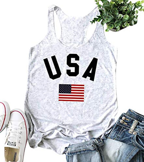 Umsuhu 4th of July Tank Tops Shirts for Women Distressed American USA Flag Patriotic Tank Tops Shirts Small Gray Umsuhu 4th of July Tank Tops Shirts for Women Distressed American USA Flag Patriotic Tank Tops Shirts Small Gray