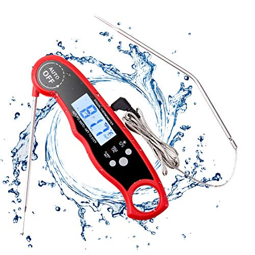 Meat Thermometer Instant Read,Digital Food Cooking Thermometer with Backlight LCD,Oven Safe Leave in Candy Thermometer,Meat Thermometer Dual Probe for BBQ,Grilling, Smoker and Baking Turkey Meat Thermometer Instant Read,Digital Food Cooking Thermometer with Backlight LCD,Oven Safe Leave in Candy Thermometer,Meat Thermometer Dual Probe for BBQ,Grilling, Smoker and Baking Turkey