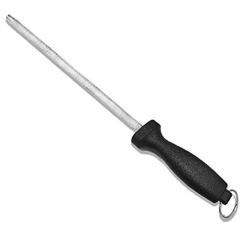 7 Inch Professional Knife Sharpener Steel, Honing Steel for Sharpening Knife,Carbon Steel Sharpening Rod