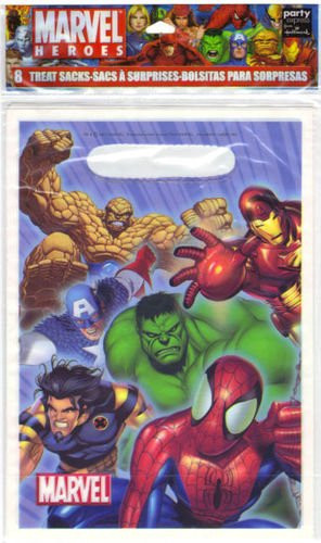 Marvel Spiderman Marvel Heroes Treat Goodie Party Bags ~ 8 Count