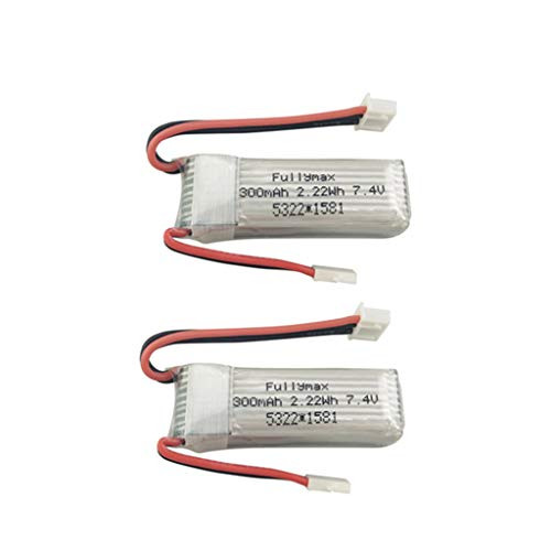 Fytoo 2PCS 7.4V 300mah Lithium Battery for WLToys F959 XK DHC-2 A600 A700 A800 A430 Remote Glider Spare Parts