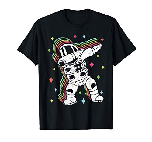 Dabbing Retro Astronaut Galaxy Dab Dance Boys Kids Gift T-Shirt