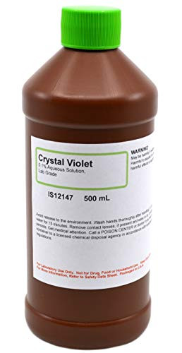 Laboratory-Grade 0.1percent Crystal Violet Solution, 500mL - The Curated Chemical Collection