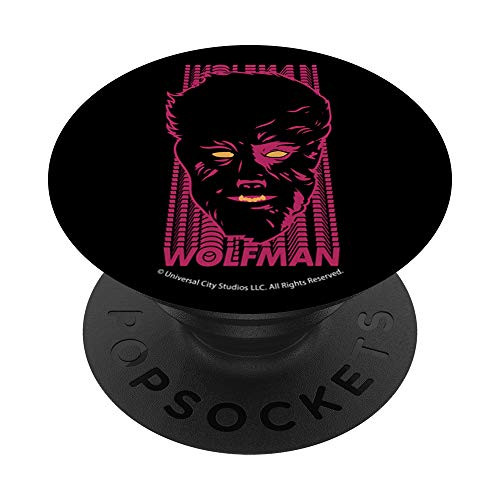 Universal Monsters The Wolf Man Pink Hue Portrait PopSockets PopGrip: Swappable Grip for Phones  and  Tablets