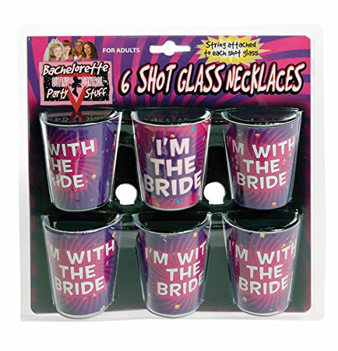Forum Novelties 74704 Party Supplies Set of 6 Bachelorette Shot Glass Necklaces, Multicolored