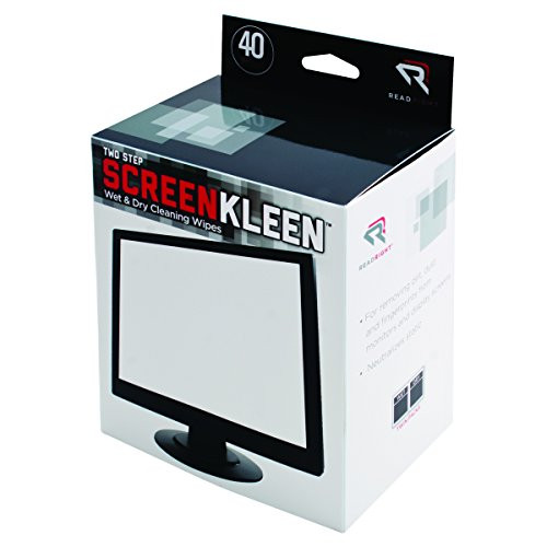 Read Right Kleen and Dry Screen Cleaning Wipes, 40 Twin Wipe Packs per Box (RR1305)