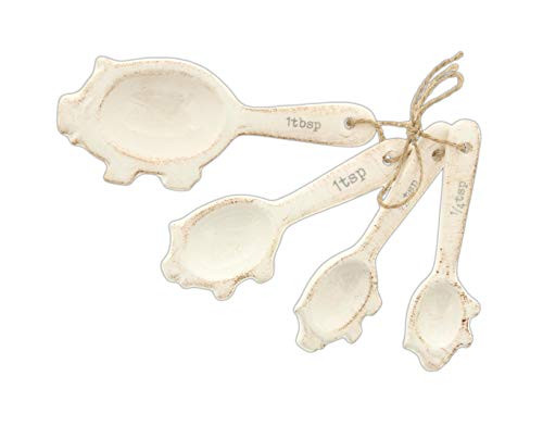 4 Piece Ceramic Pig Measuring Spoon Set