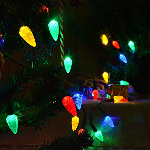 Windpnn C6 Bulbs Multicolor Christmas String Lights, Battery Operated Strawberry Lights Clear Green Wire Xmas Tree Lights for Indoor, Party Home Holiday Christmas Decorations Windpnn C6 Bulbs Multicolor Christmas String Lights, Battery Operated Strawberry Lights Clear Green Wire Xmas Tree Lights for Indoor, Party Home Holiday Christmas Decorations