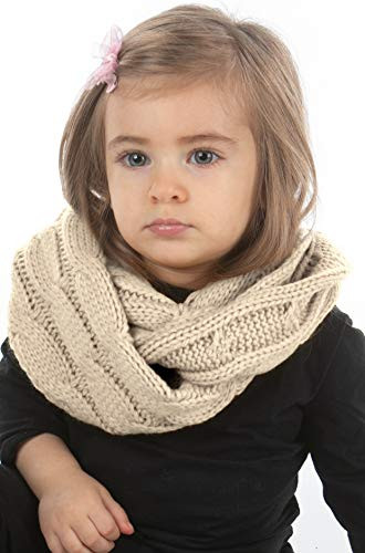 Scarf Kids Girls Infinity Wrap - Beige
