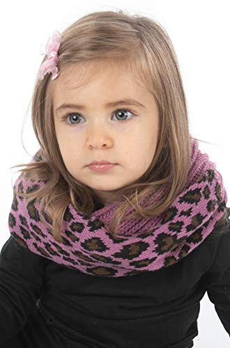 Scarf Kids Girls Infinity Wrap - Lavender Leopard