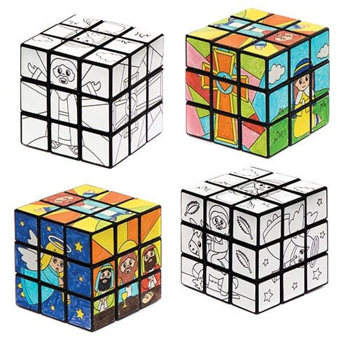 Baker Ross Holy Week Color-in Puzzle Cubes - Easter/Spring Party Bag Filler or Gift for Kids (Pack of 2) Baker Ross Holy Week Color-in Puzzle Cubes - Easter/Spring Party Bag Filler or Gift for Kids (Pack of 2)
