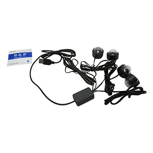 WGL New USB Car LED Atmosphere Lamp Star Light Sound Control Interior Seat Ambient Decor 24.530mm