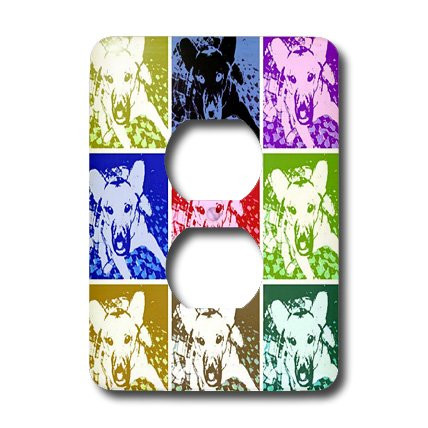 3dRose lsp_6056_6 German Shepherd Pop Art 2 Plug Outlet Cover Multicolored