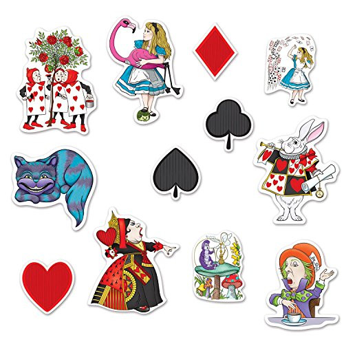 Beistle Alice in Wonderland Cutouts Multicolored 6"-12"