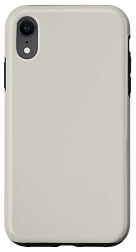 iPhone XR Matte Light Beige Green Pattern AEJ191 Case