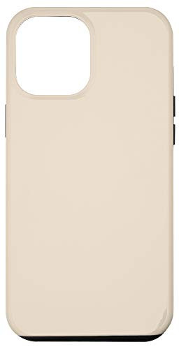 iPhone 12 Pro Max Neutral Champagne White Solid Color Plain Background Tan Case