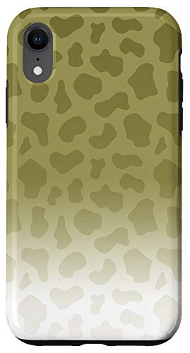 iPhone XR Ombre Green Yellow Olive Giraffe Print Animal AEW172 Case