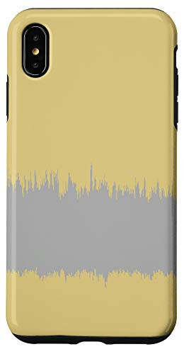 iPhone XS Max Modern Stripe Pattern Pastel Beige Gray  and  Yellow AEW477 Case
