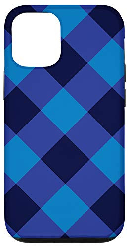 iPhone 12/12 Pro Bleu Gingham Buffalo Check Plaid Christmas Winter Fall Gift Case