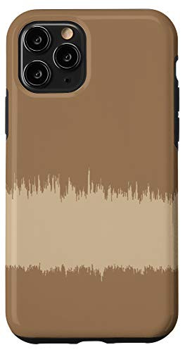 iPhone 11 Pro Modern Stripe Pattern Beige Gray Cream  and  Brown AEW481 Case
