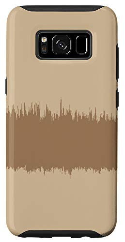 Galaxy S8 Modern Stripe Pattern Beige Gray Cream  and  Brown AEW482 Case
