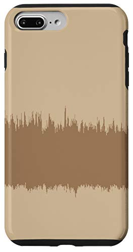 iPhone 7 Plus/8 Plus Modern Stripe Pattern Beige Gray Cream  and  Brown AEW482 Case